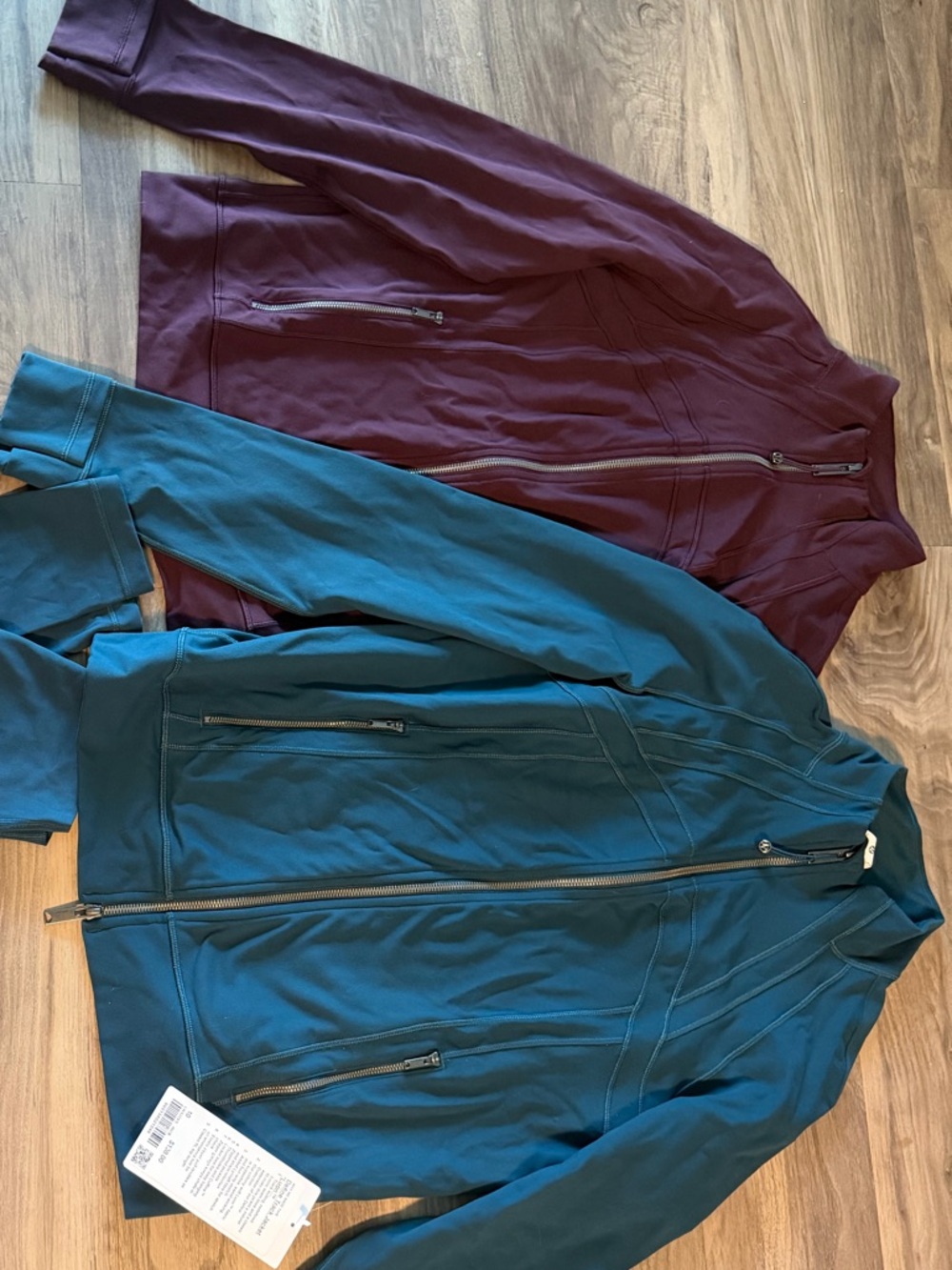 Lululemon Define Track Jacket Luon Black Plum size 10 and Indochine Blue Size 10 - Picture 7 of 7